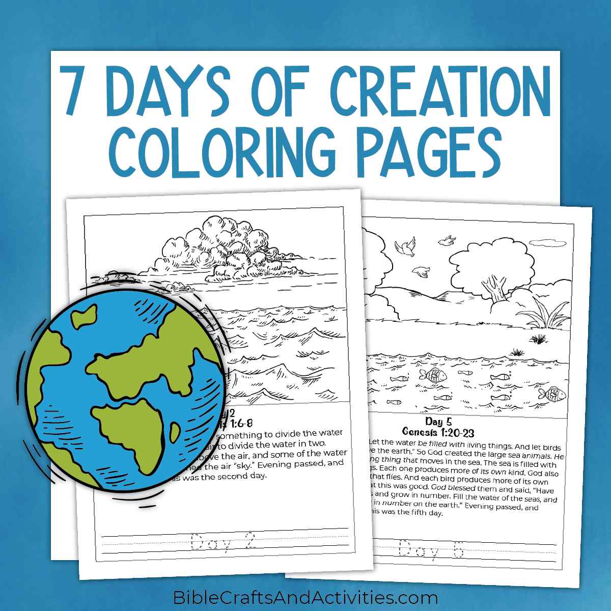 Days of creation coloring pages