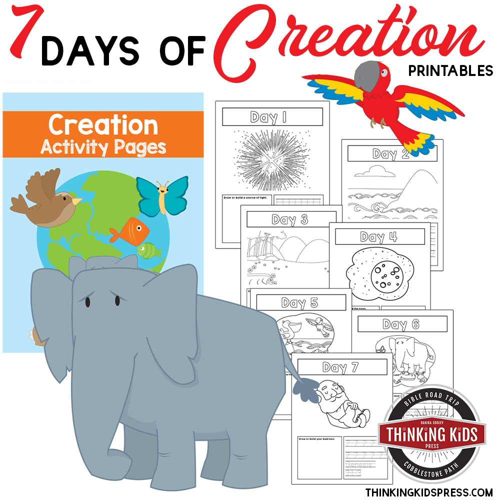 Days of creation coloring pages â thinking kids press