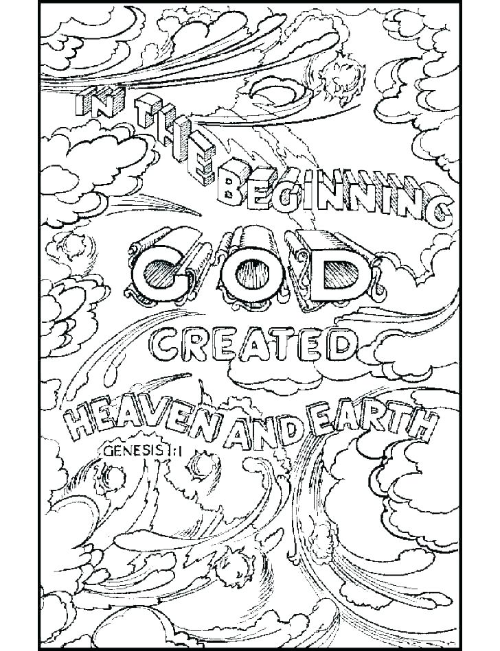 Creation coloring pages