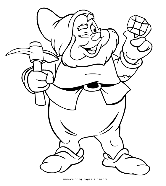 Snow white and the seven dwarfs coloring pages