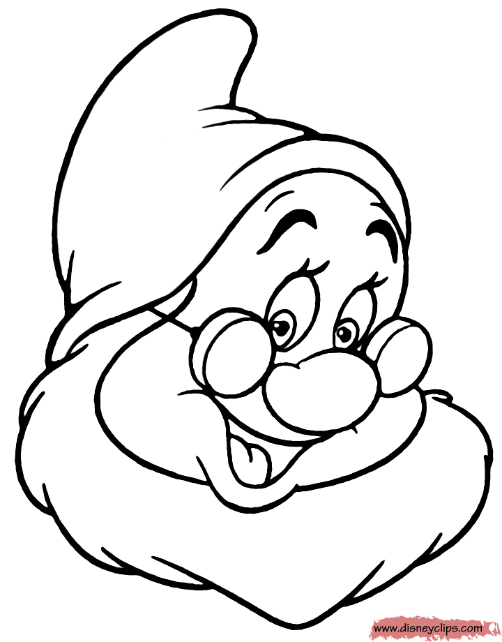 Snow white and the seven dwarfs coloring pages