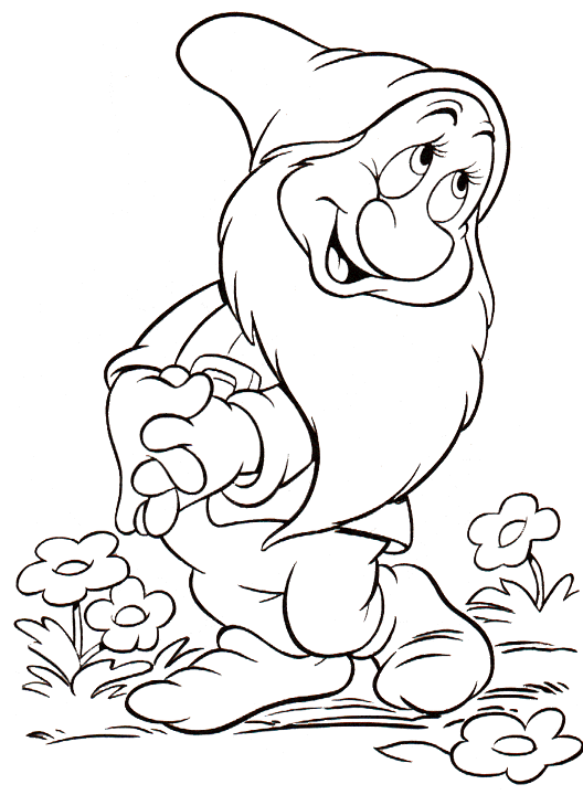 Kids under snow white and the seven dwarfs coloring pages part