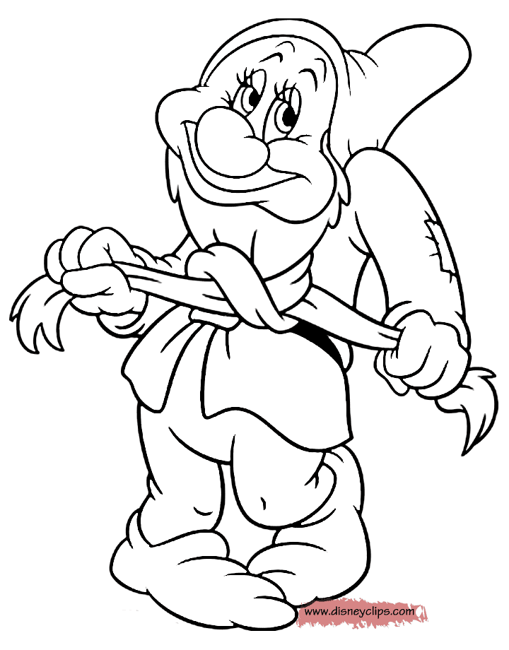 Seven dwarfs coloring pages printable for free download