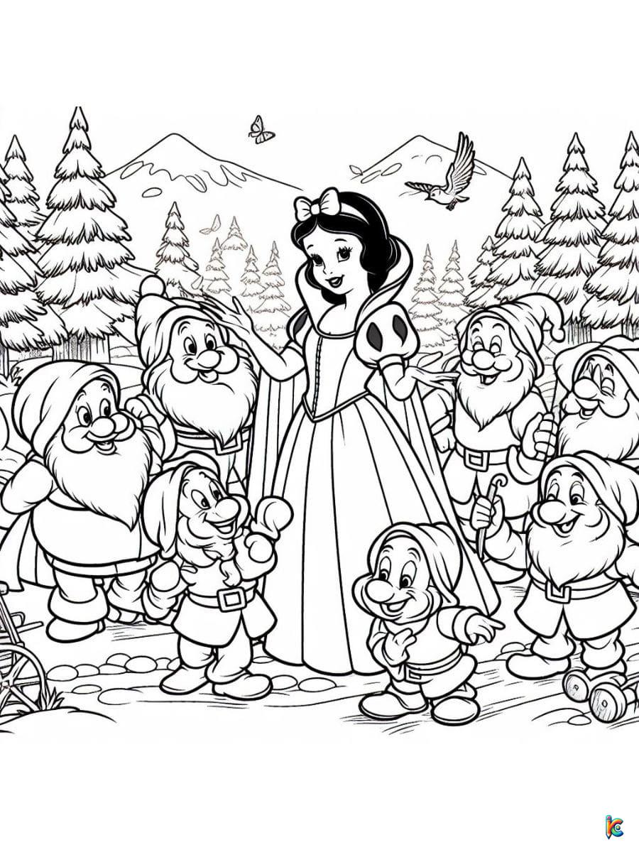 Snow white coloring pages â