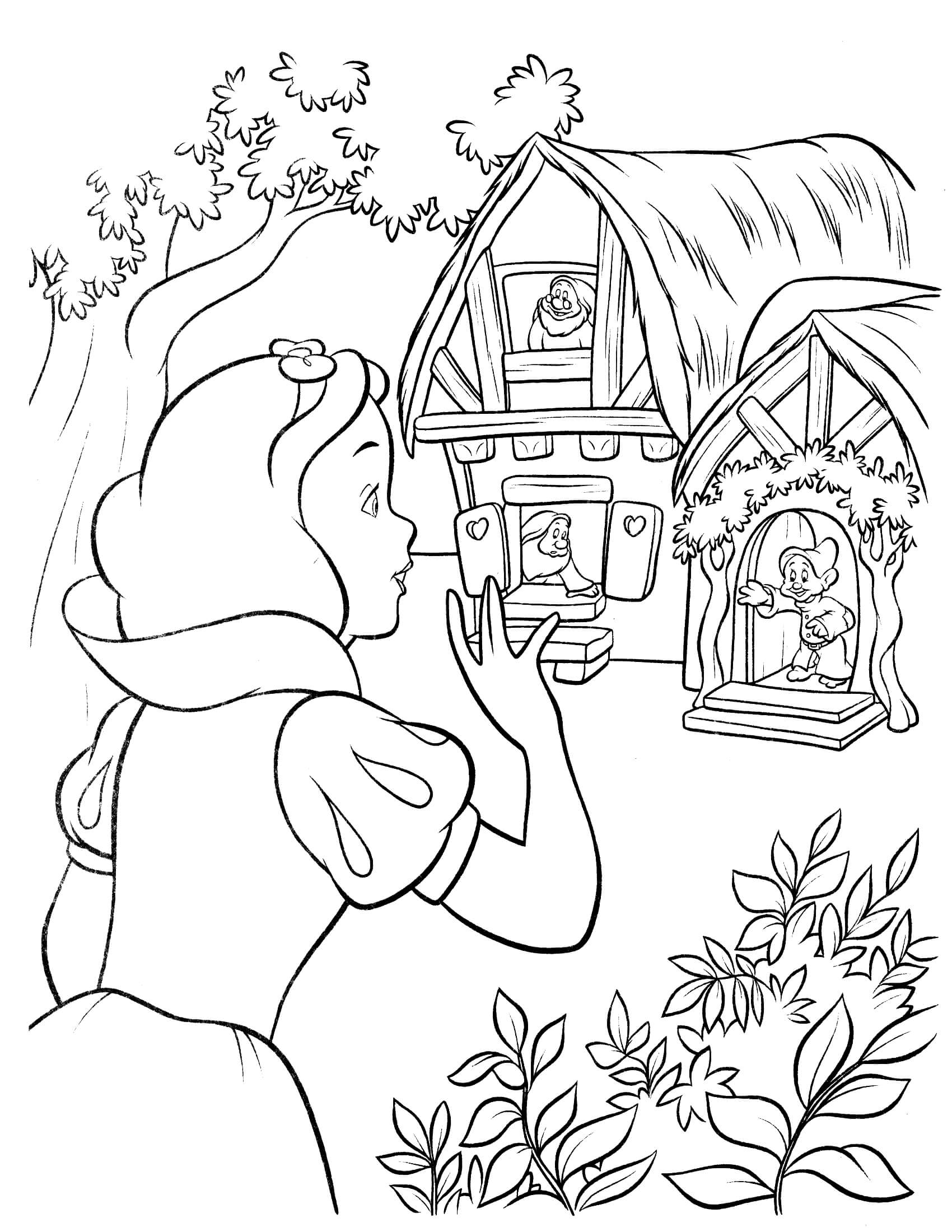 Snow white coloring pages