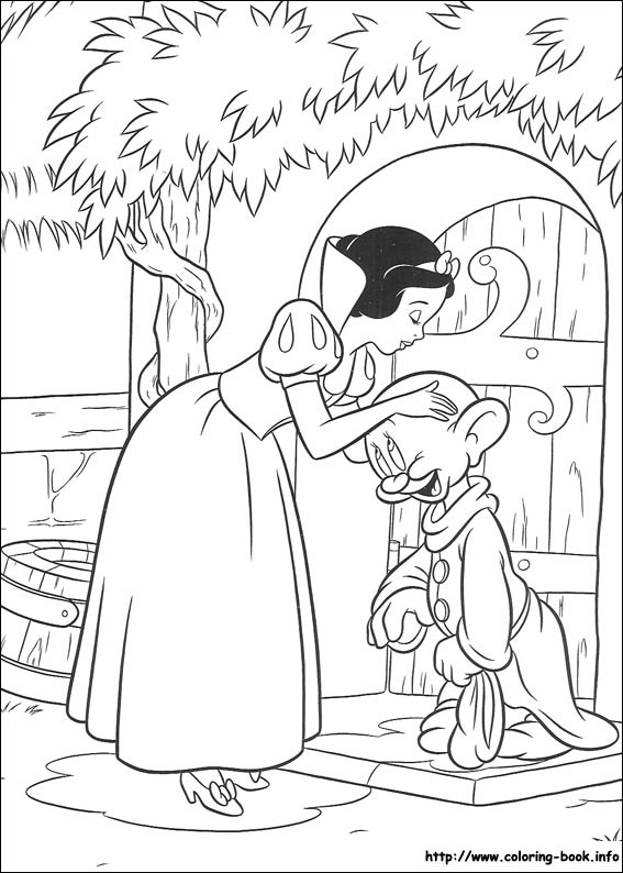 Snow white coloring picture