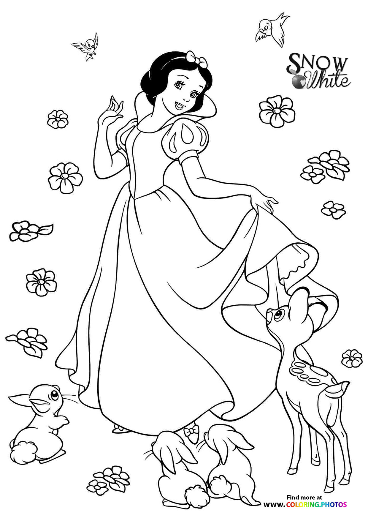 Snow white and the seven dwarfs pages free download sheets