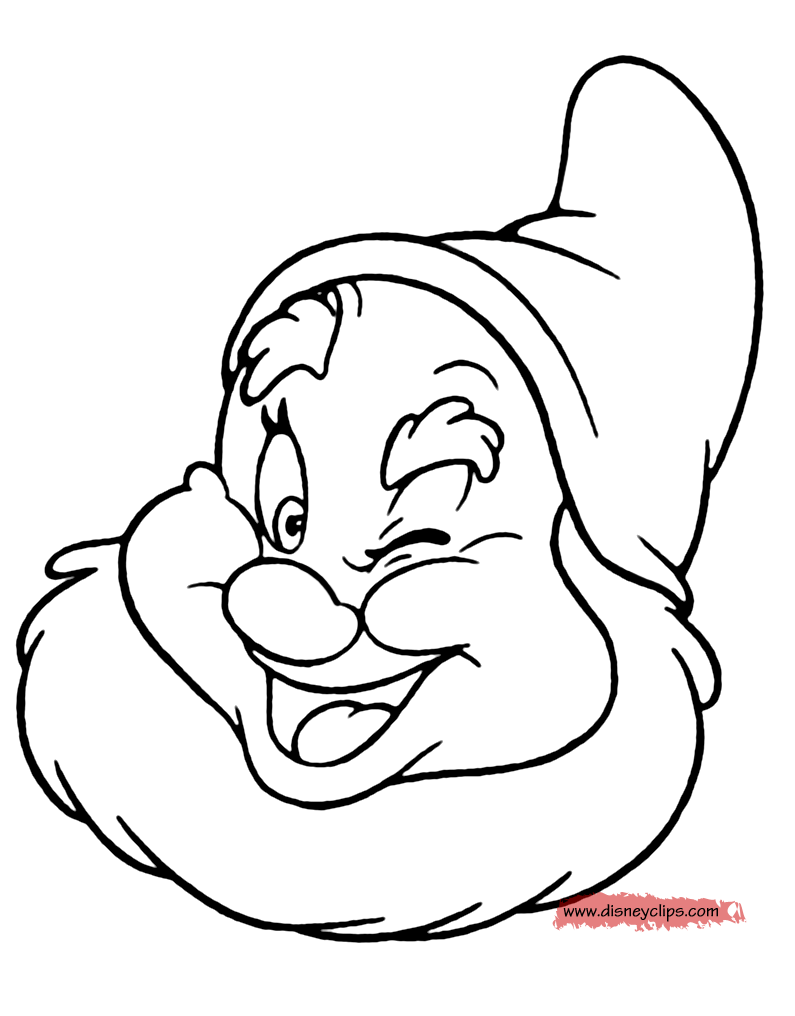 Snow white and the seven dwarfs coloring pages