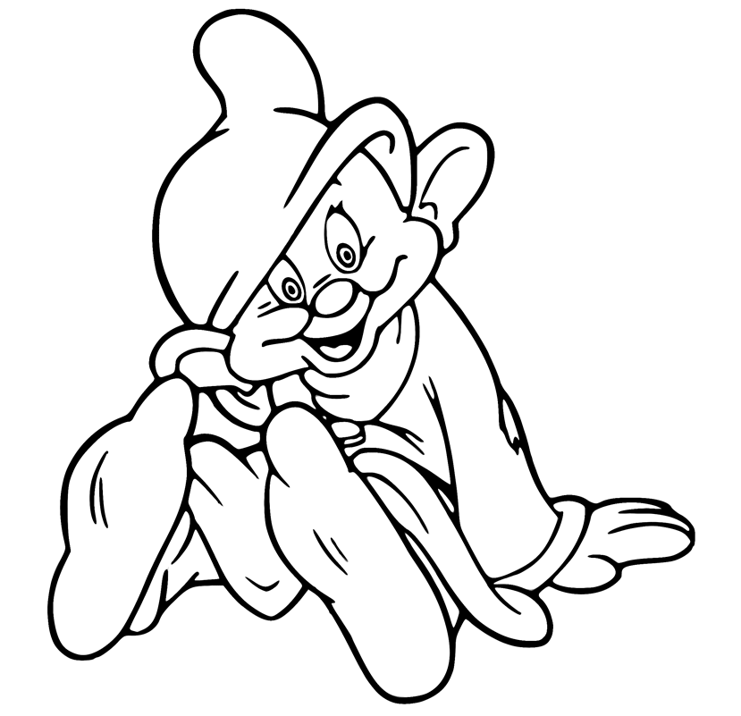 Seven dwarfs coloring pages