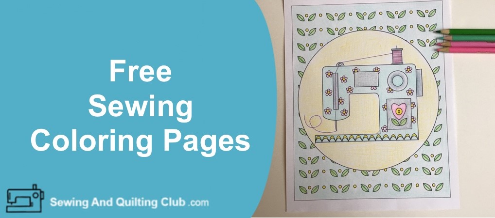 Free sewing coloring pages