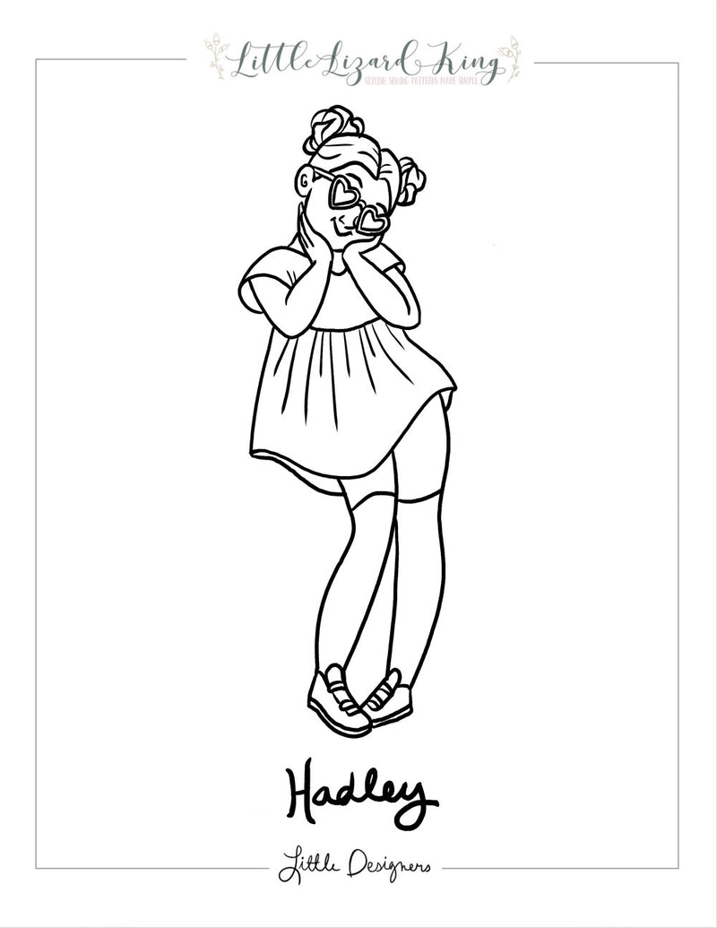 Hadley coloring page â little lizard king