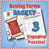 Sewing terms word search puzzle worksheet activity by puzzles to print