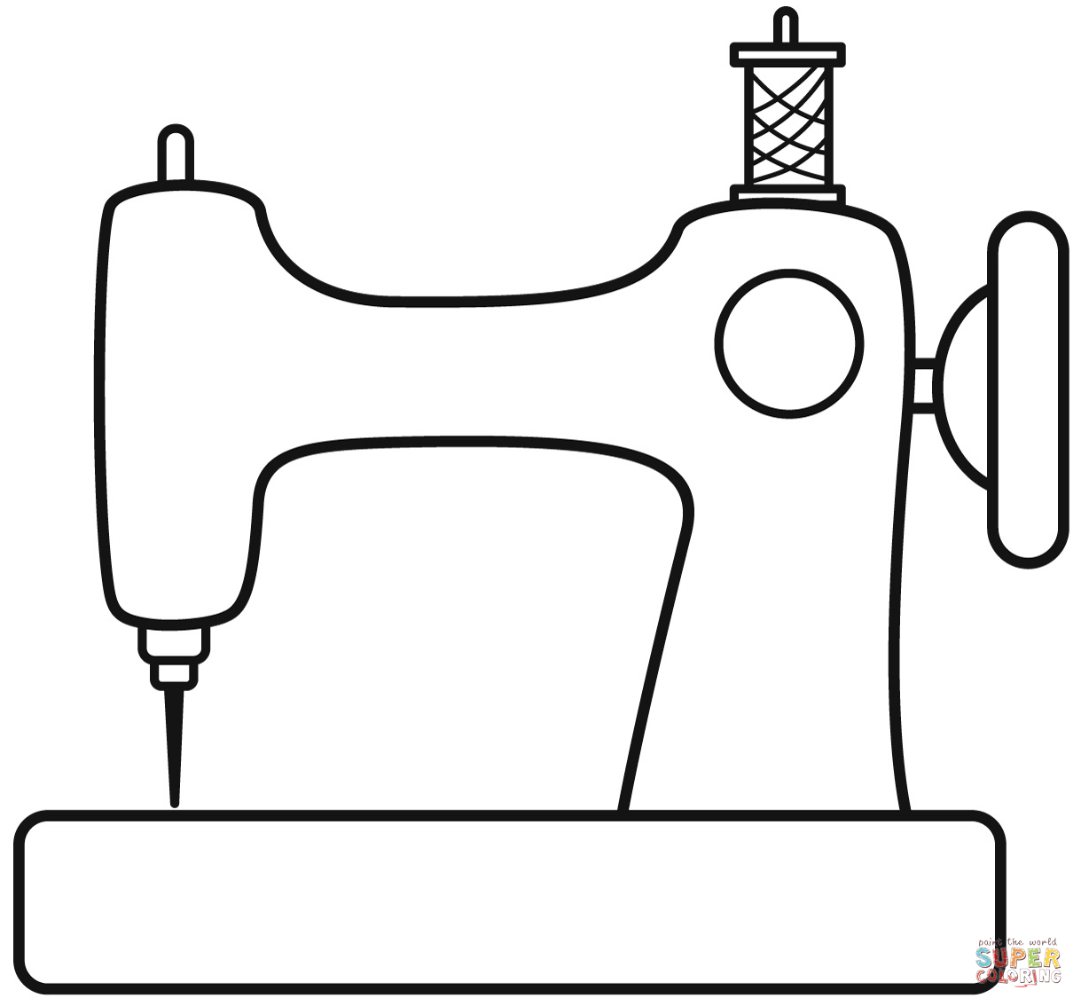 Sewing machine coloring page free printable coloring pages