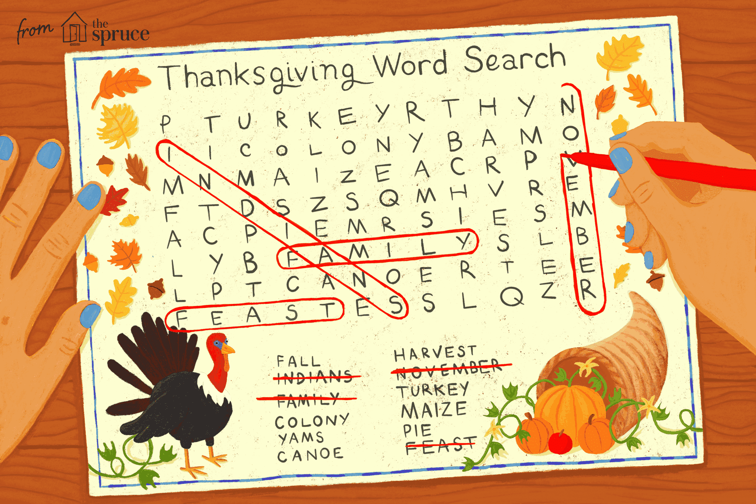 Free thanksgiving word search puzzles for all ages