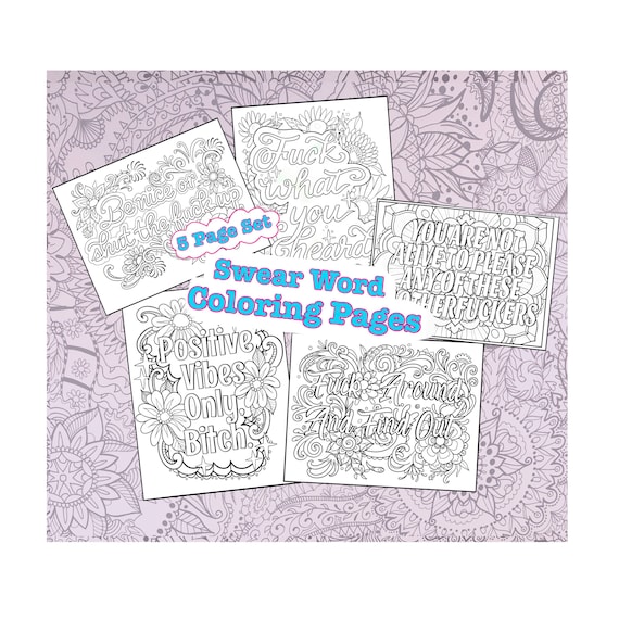 Coloring pages swear word coloring coloring page set print and color f word coloring sheets fuck around and find out