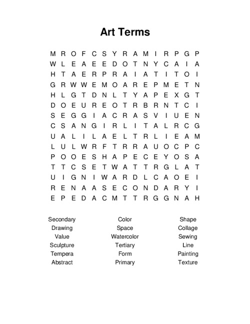 Sewing word search