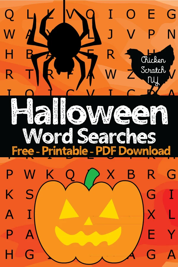 Halloween word search