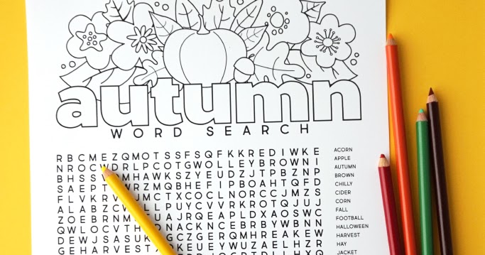 Free printable autumn word search coloring page artsy