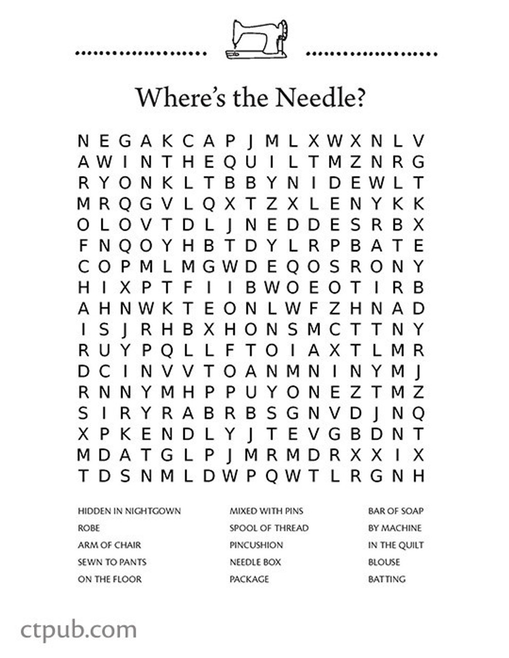 Free download puzzles from happy quilter word search