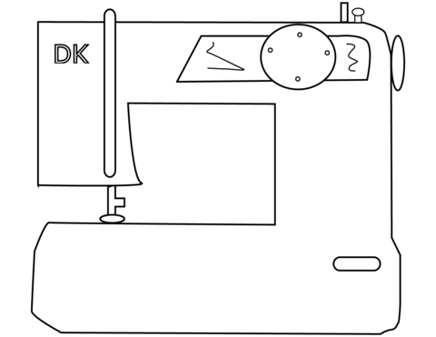 Sewing machine coloring page free printable coloring pages