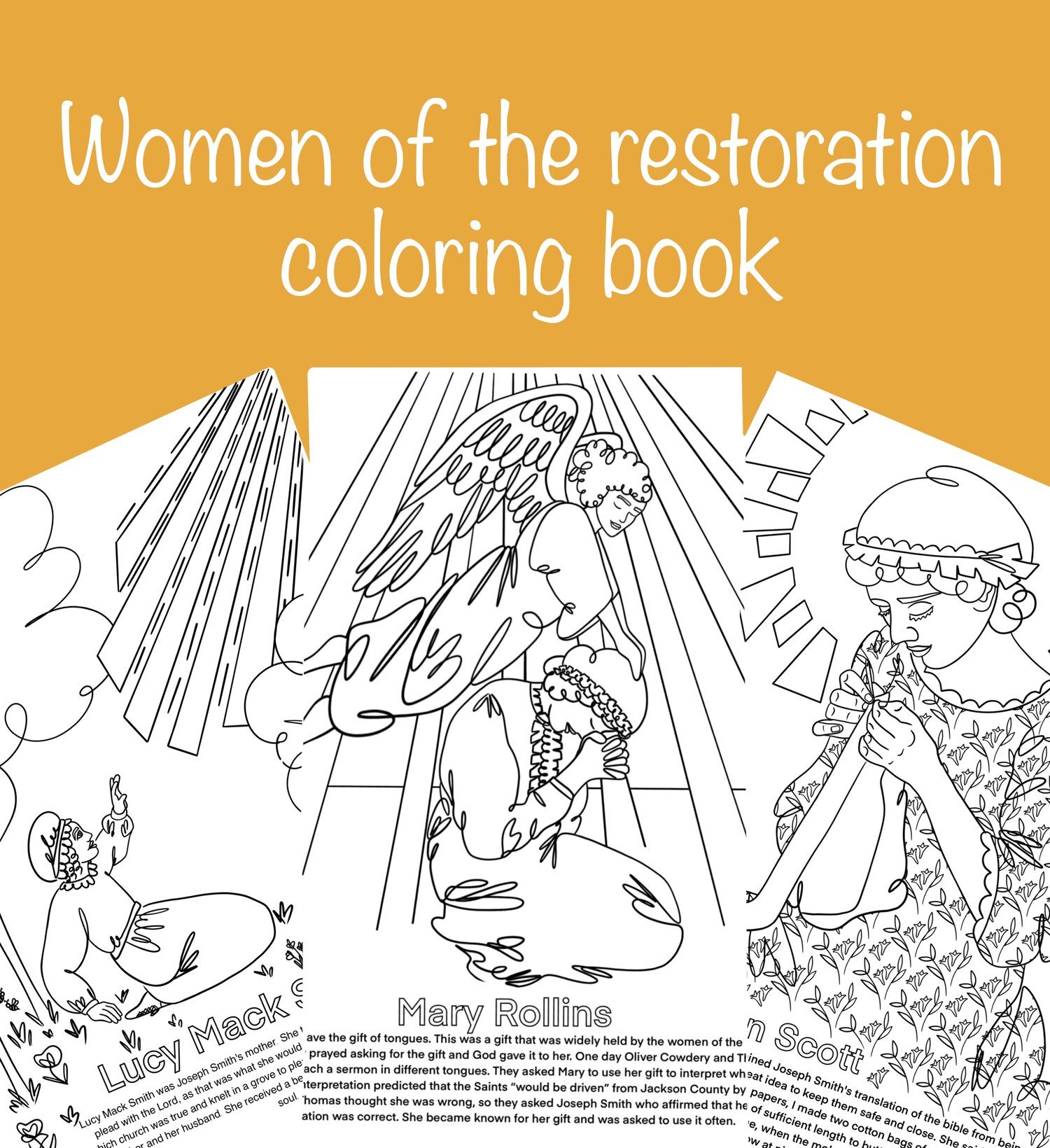 Women of the restoration coloring book â natalie jeanne art