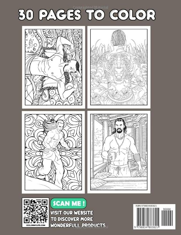 Sexy men coloring book for adults naked all sexy all yours colouring pages with sexy men just relax and color your dream lopez glenda lopez books