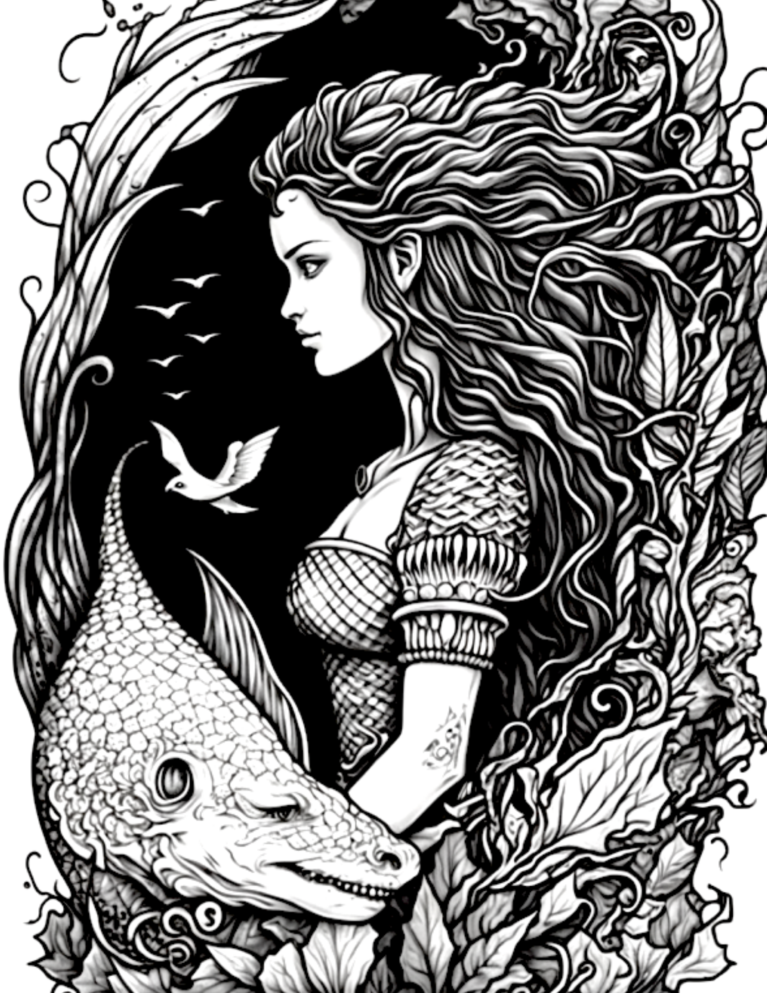 Sexy mermaid adult coloring book for digital devices â jincey lumpkin