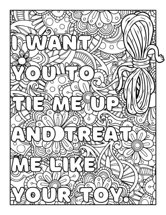 Sexy digital coloring page erotic art print pattern line art quote digital download sex positive bedroom decor adult coloring instant download