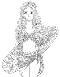 Sexy coloring pages vector images over