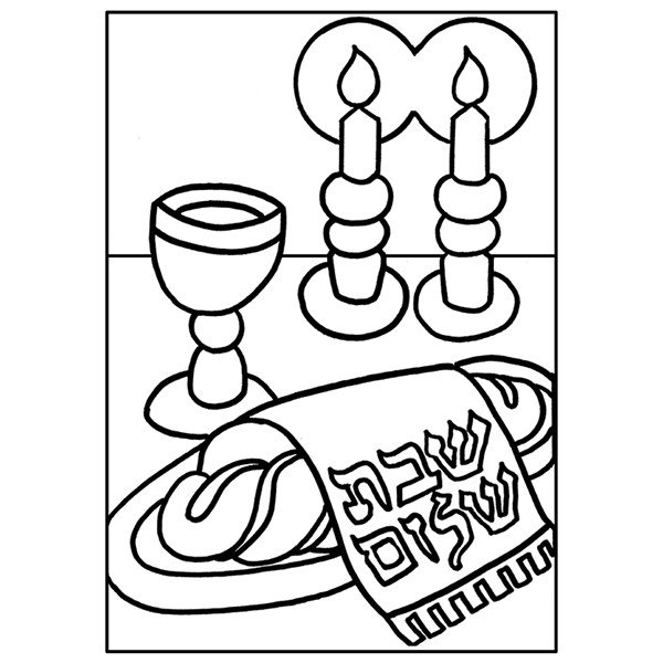 Shabbat coloring pages printable for free download