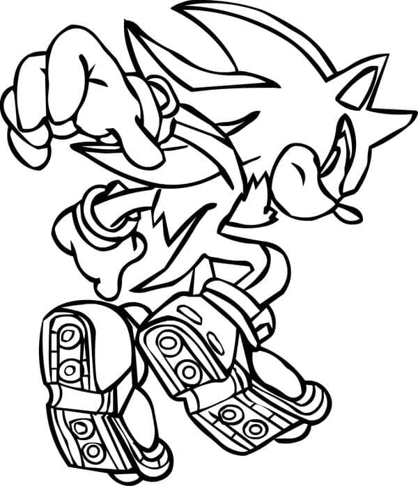 Shadow from sonic coloring page