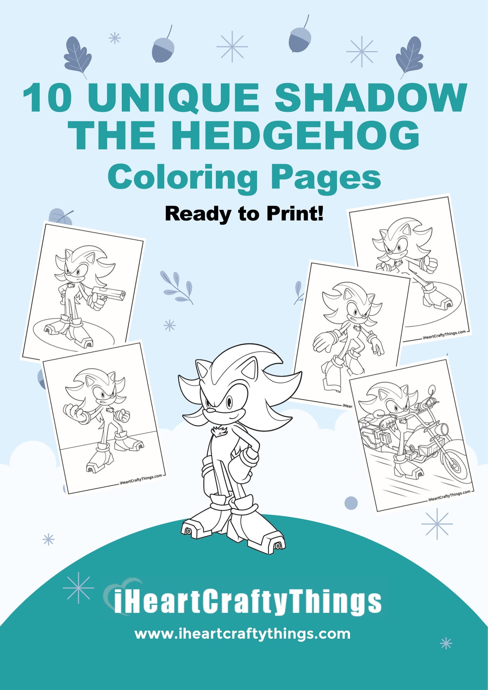 Shadow the hedgehog coloring pages â i heart crafty things