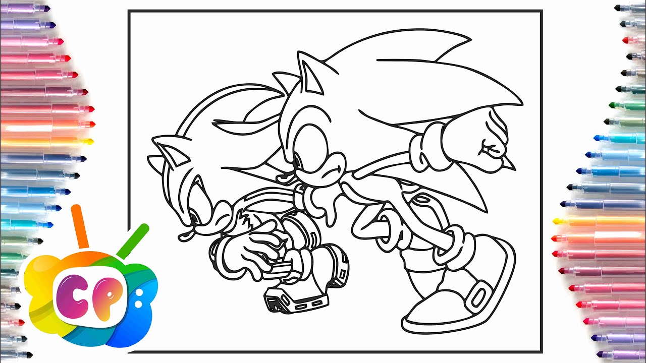 Sonic vs shadow coloring pages sonic and shadow who is faster cartoon
