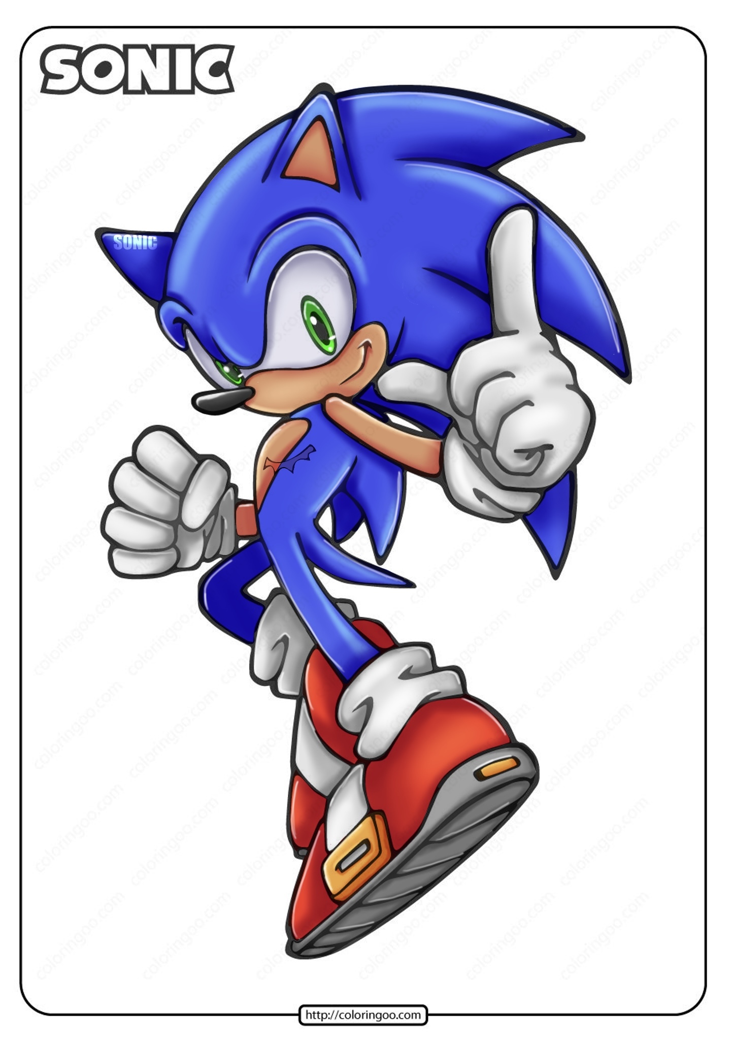 Sonic and shadow coloring by zarophanezz on