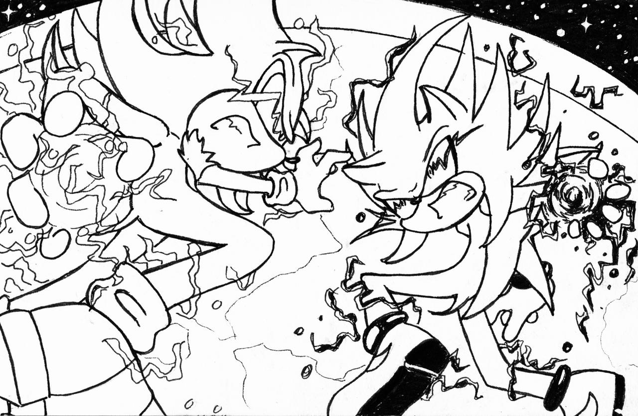 Shadic vs nazo coloring page by emeraldessence on
