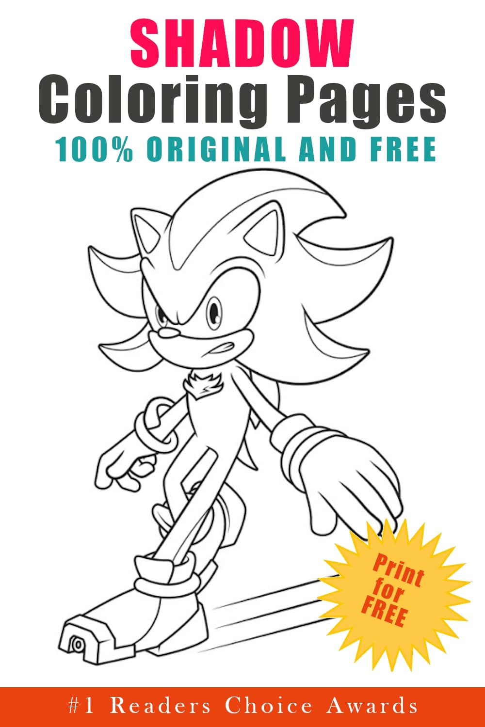 Shadow the hedgehog coloring pages updated