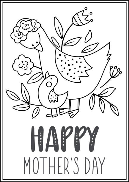 Mothers day coloring pages stock photos pictures royalty