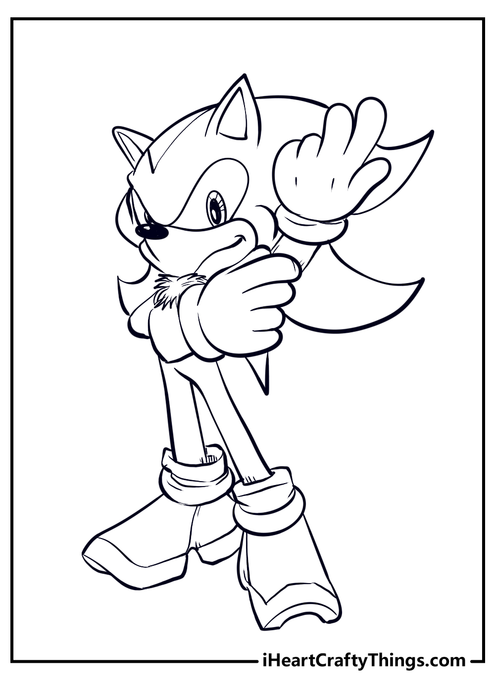 Shadow the hedgehog coloring pages updated