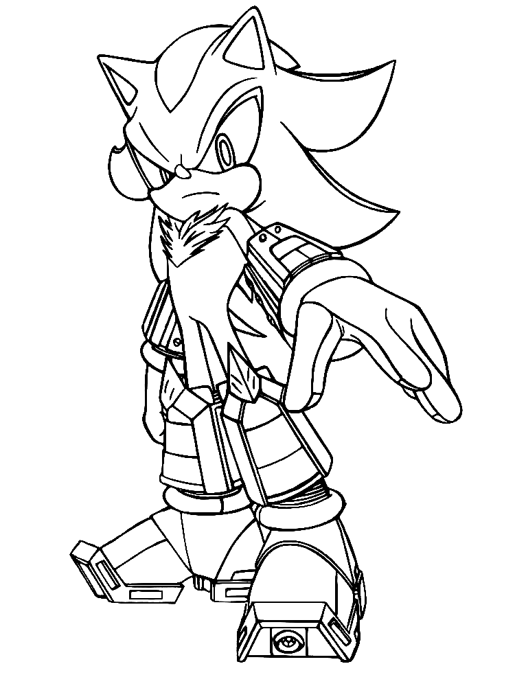 Shadow the hedgehog coloring pages