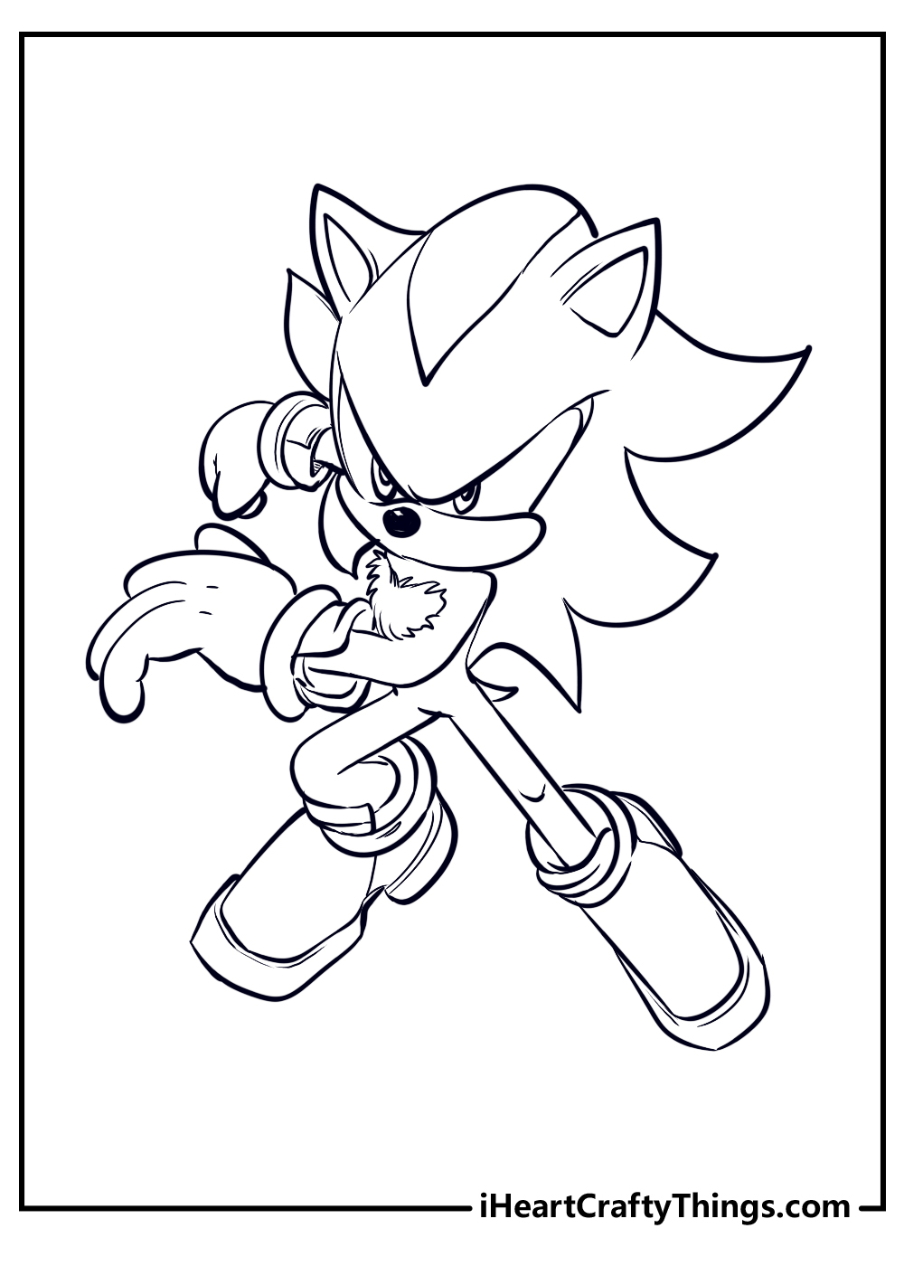 Shadow the hedgehog coloring pages updated