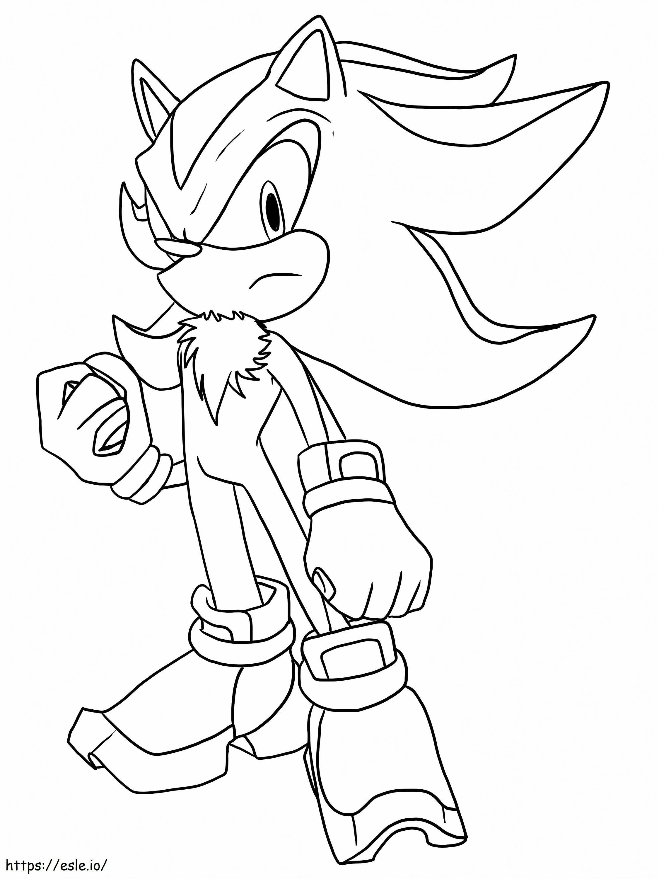 Free printable shadow the hedgehog coloring page