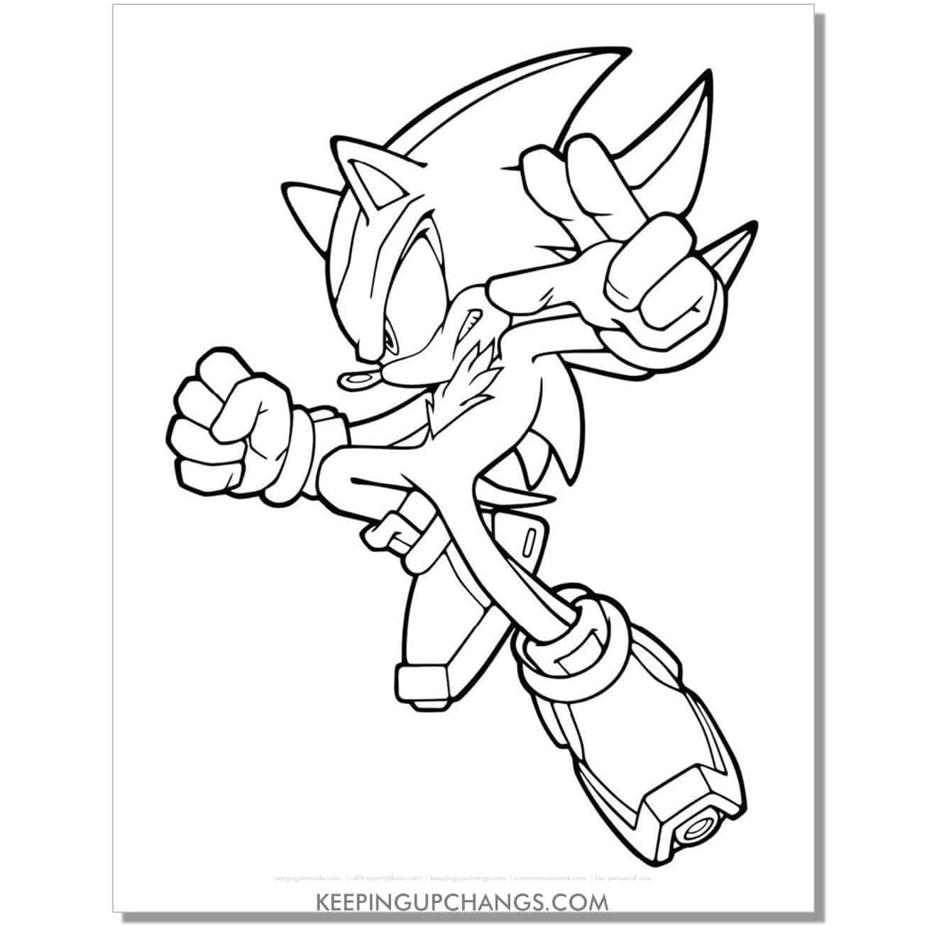 Free sonic the hedgehog coloring pages popular printables