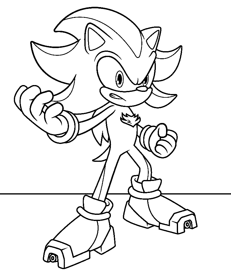 Shadow the hedgehog coloring pages