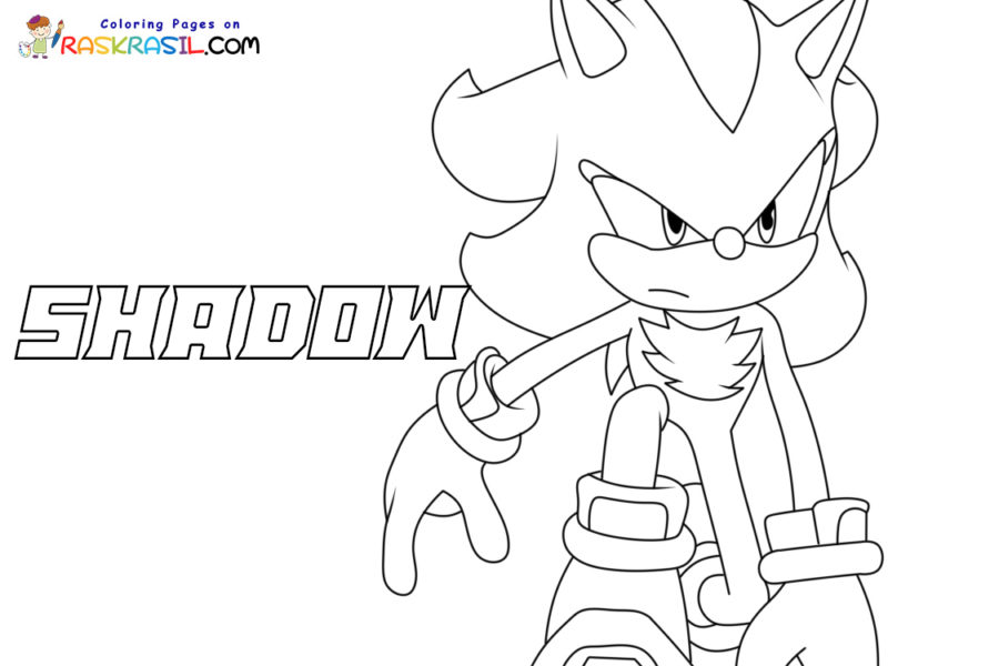 Shadow the hedgehog coloring pages