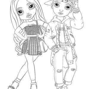 Rainbow high coloring pages printable for free download