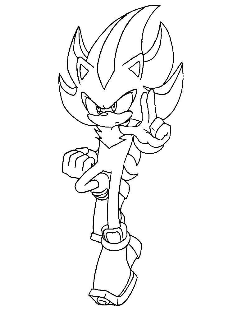 Shadow the hedgehog coloring pages printable for free download