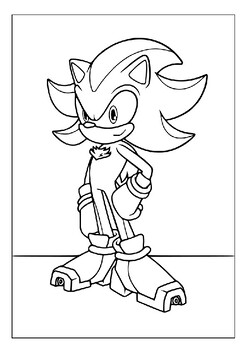 Printable shadow the hedgehog coloring sheets for kids perfect for fans