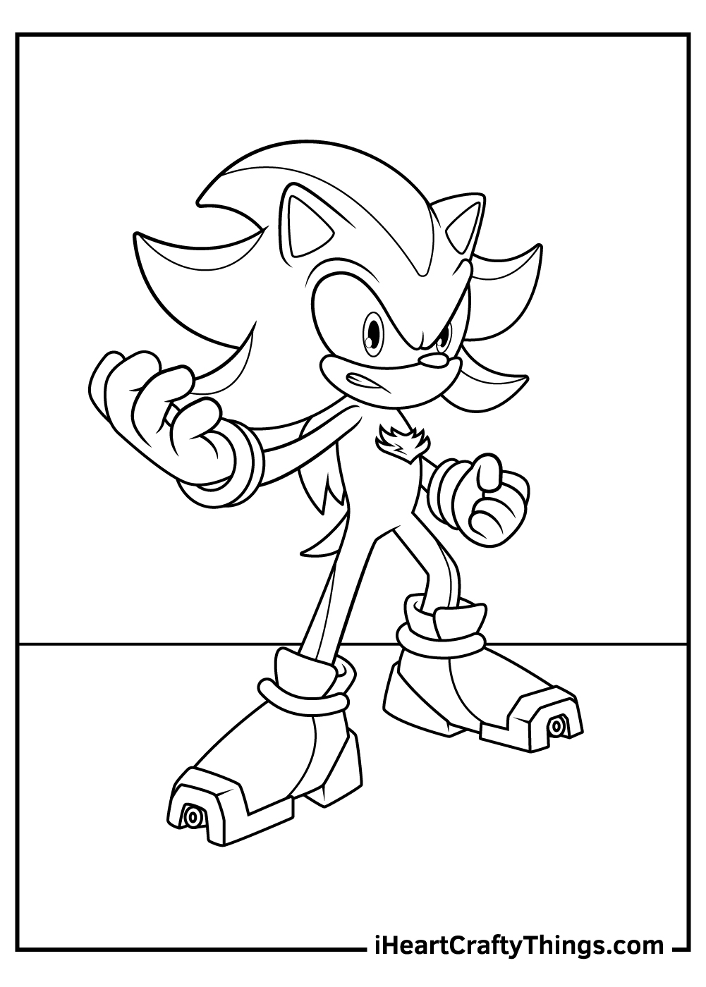 Shadow the hedgehog coloring pages updated