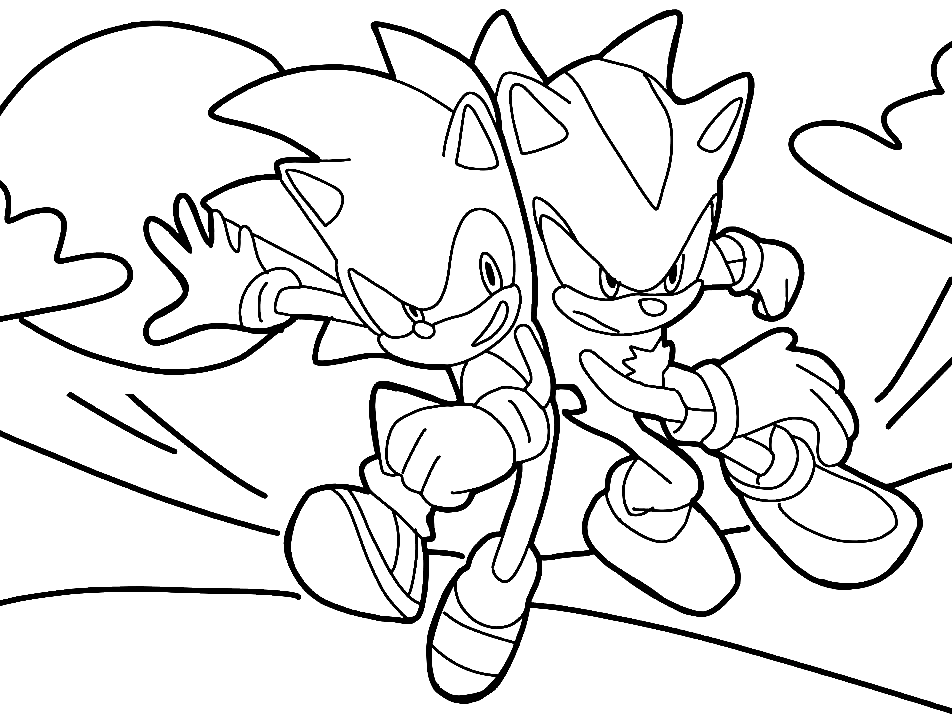 Shadow sonic coloring pages