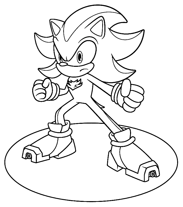 Shadow the hedgehog coloring pages